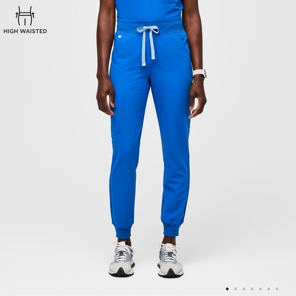 Figs Women's High-Waisted Blue Jogger Pants